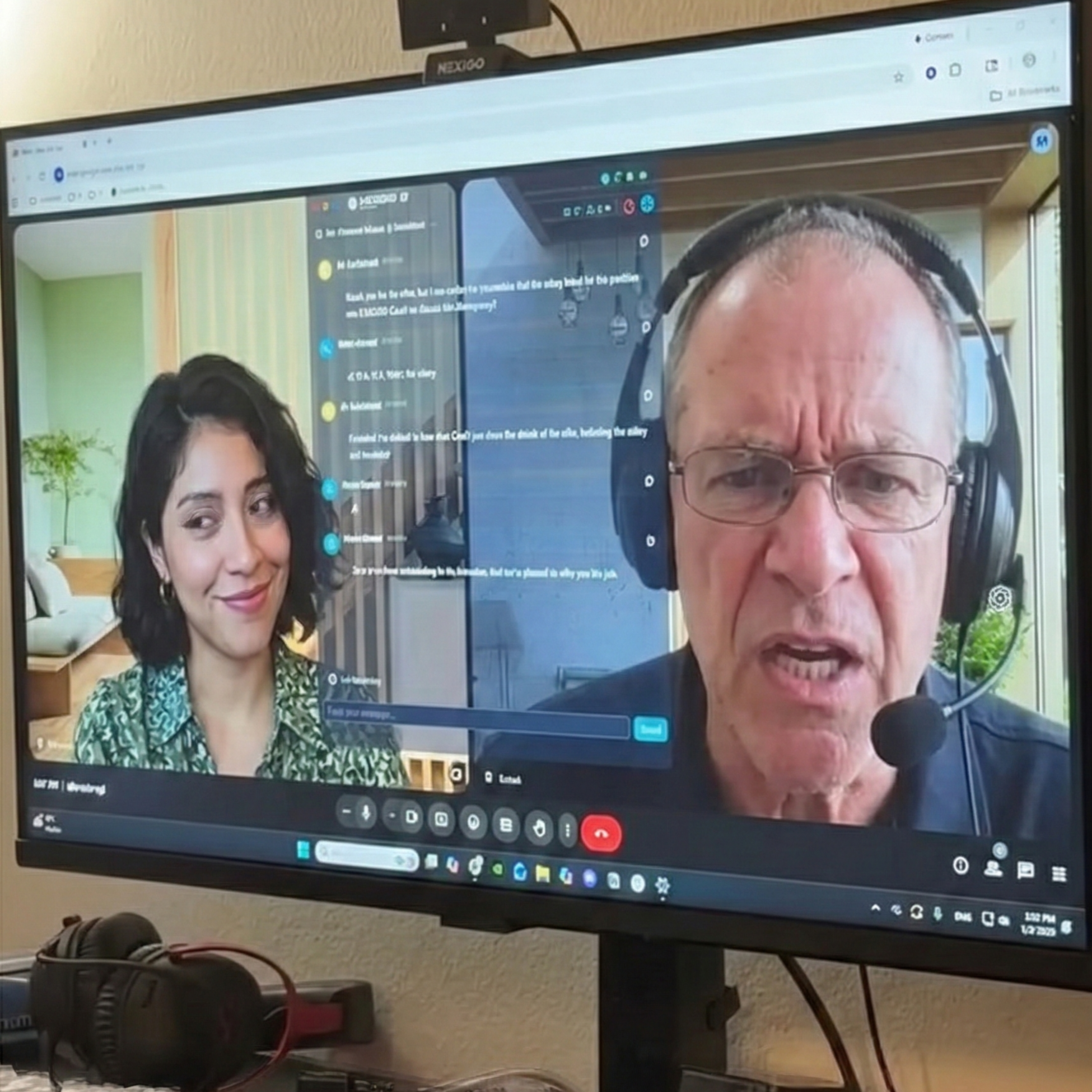 Interview cheating detected on screen showing CheqMate AI monitoring a live video call